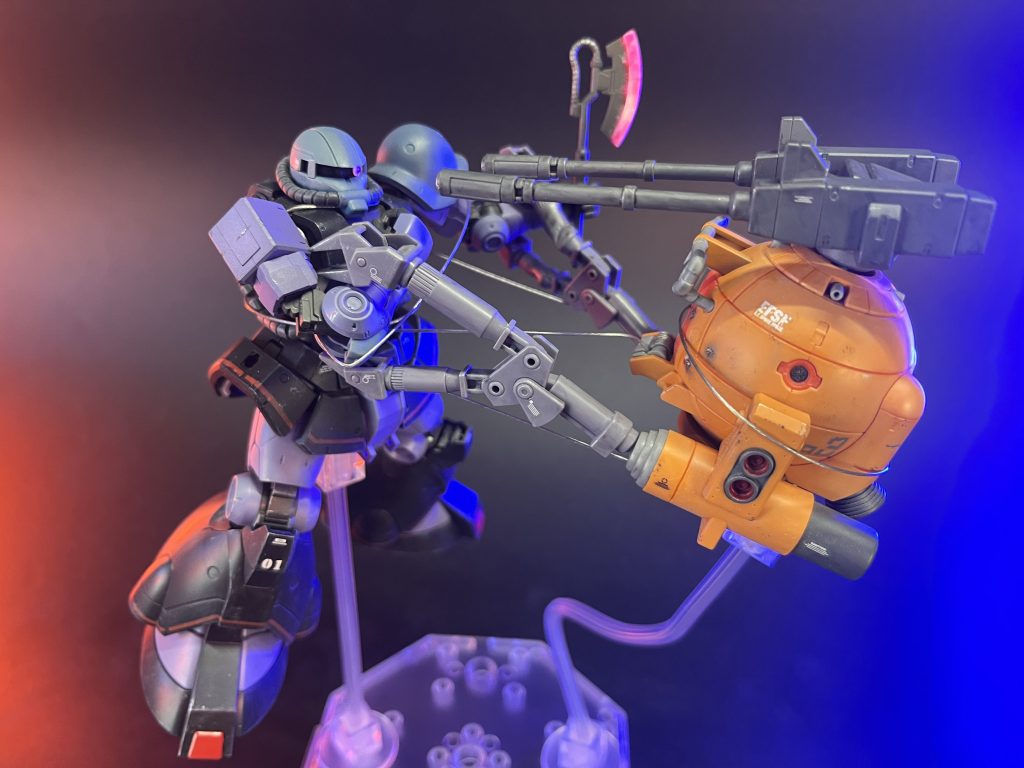 08MS小隊、1話の『2人だけの戦争』高機動試作型ザク&ボールK型(08小隊版)