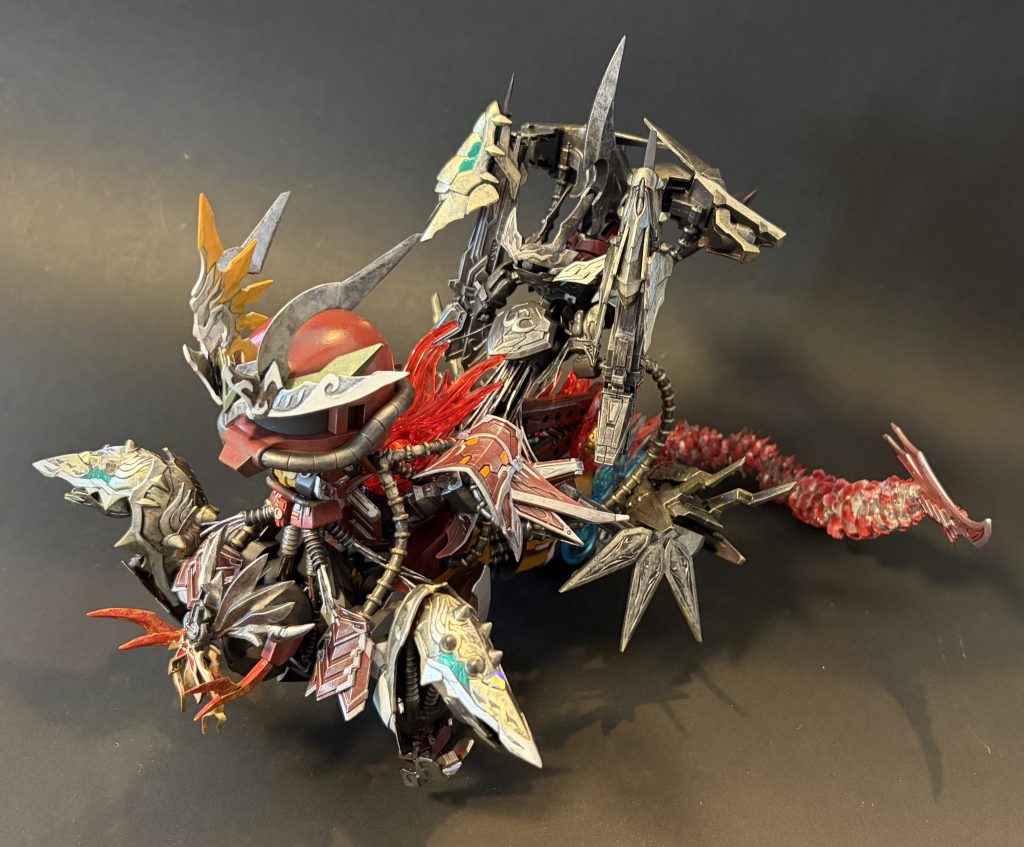 眠りについた八岐大蛇この形状を作るにあたりサイコザクに近づくように配置配色イメージしてます