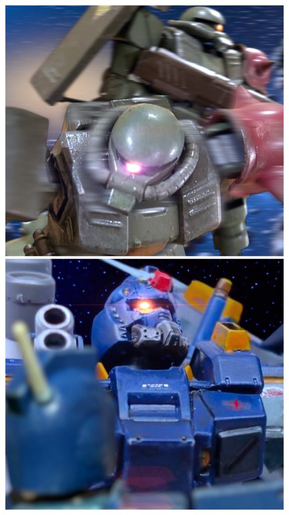 　敵も、退いていく。　ガンダムの前に、敵の機体が割って入るような格好に見えた。　もしかして、ヤツは——いや、ヤツも、滾っていたのかもしれない。　そうだ。MSに乗り、戦場を駆けると、マイロはどうしても、血の滾りを感じてしまうのだ——。〜〜〜〜〜〜〜〜〜〜〜〜〜〜〜　基地に戻ると、鹵獲したランチの周囲をMSと、武装した兵士とが取り囲んでいた。武装を解除した連邦軍の兵士たちが、両手をあげて降りてくる。「怪我はない？」　ハッチを開けると、サラが無重力空間をふわふわと流れてくる。「敵を鹵獲した。出てくると危ないぞ！」マイロも、サラの方に流れていきながら、庇うようにそっと腕を伸ばす。　ありがとう、と言って、サラはマイロの腕をそっと掴む。