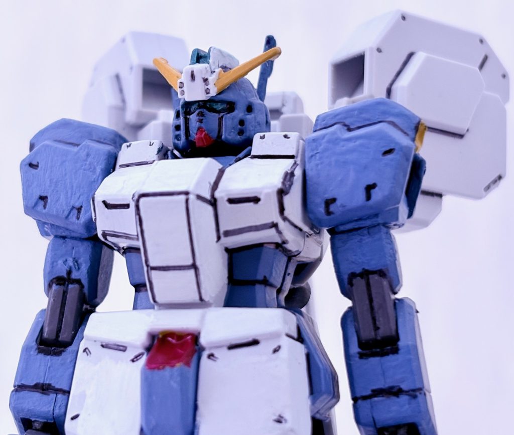 バストアップ。顔の部分は特に苦戦する事なく、あっさりと塗装と墨入れできた。