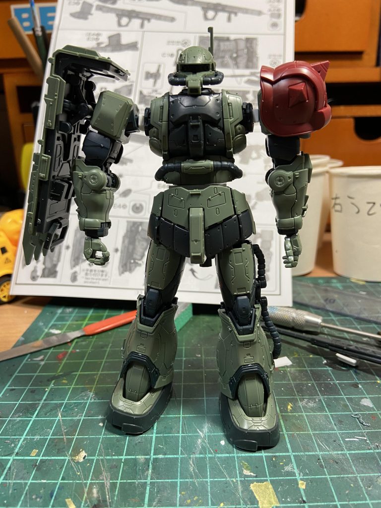 パチ組からパーツ延長までやった際に撮ったモノ「伸ばしゃあいいってモンじゃない」のいい例です笑(後で直しました)