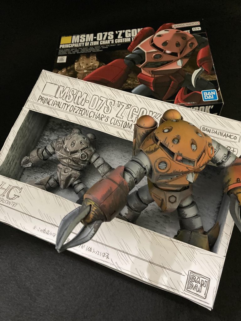 パッケージのケースは100均で漫画タッチで文字を描いています♬今思えば黒く塗って箱絵に近づけても良かったなぁ…と思います🔥