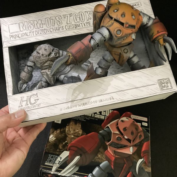 シャアズゴックの箱絵を漫画風に