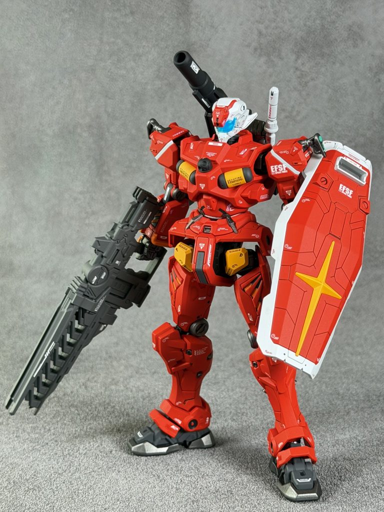 単体もちゃんと作ってます！シールドだけは先日の万博ガンダムの余りなので厳密には別世界線ですが結構お気に入り(´∀`)✨