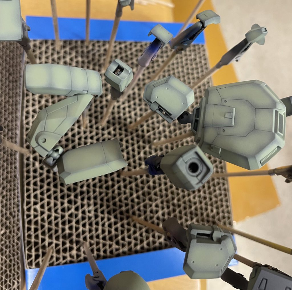 筋彫りのパネルにそってグラデーションやってみました質感良さげ