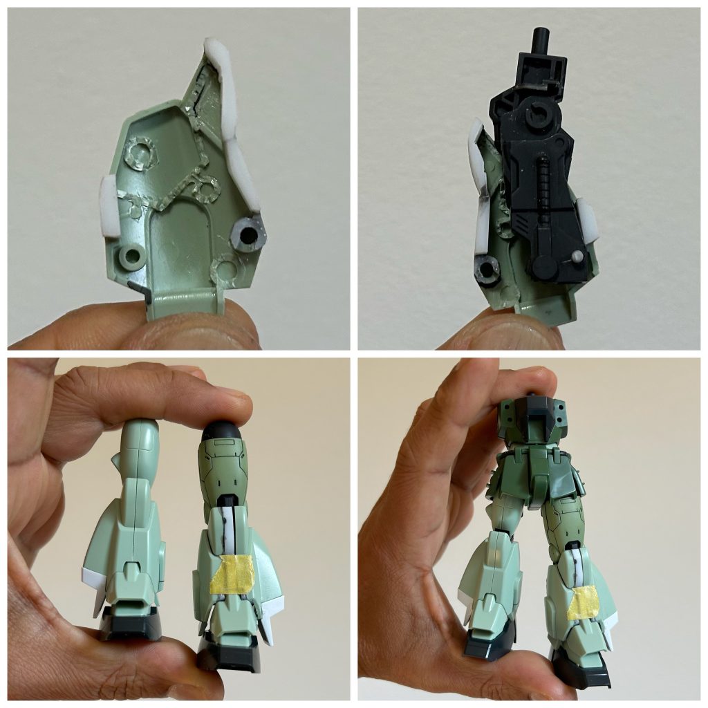 脚部の画像が残っていました。こんな感じです😌。。。「コレ… 脚、長すぎんじゃね🤔？」と思ったのですが、完成してみたら結構シックリきてました。ってことは… キット、短足過ぎじゃね😆？？？