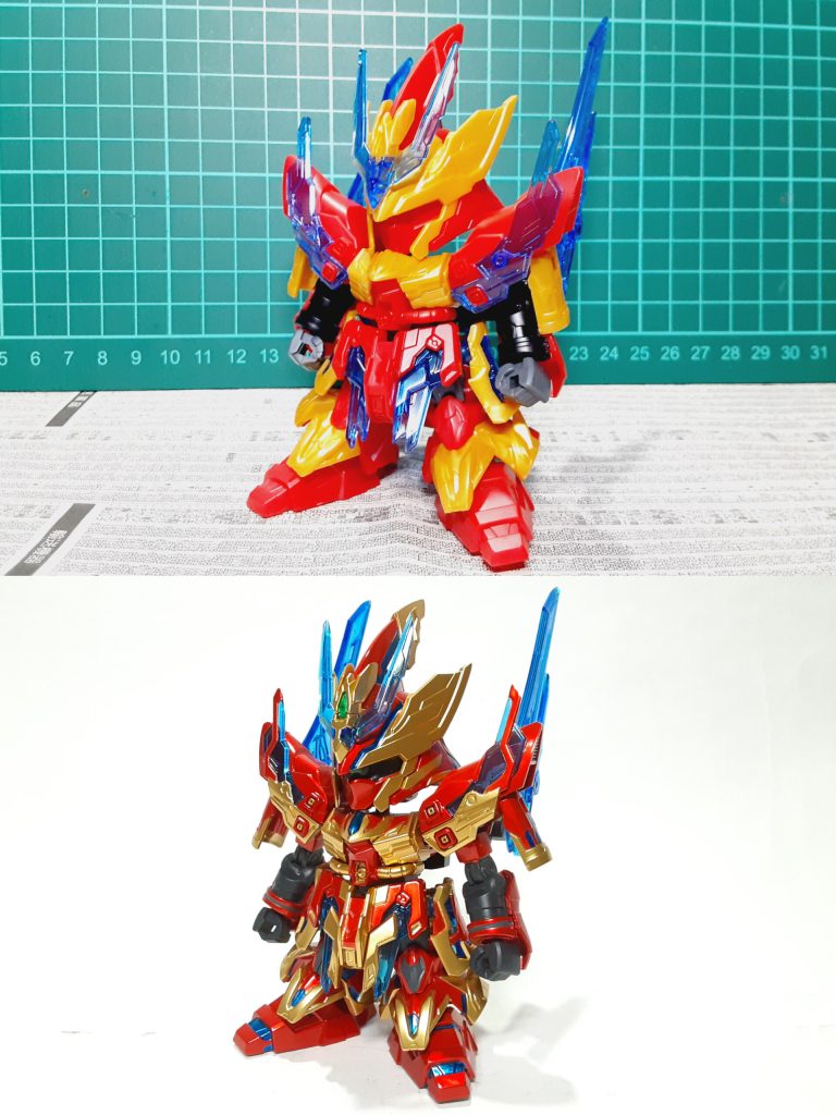 塗装前との比較基本加工はシャープ化とバックパックの肉抜き処理のみ