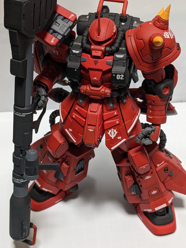 思ったよりも、手を加えました。もっと簡単に作れるって思ったのですが、なかなか手強かったです。マニピュレーターは、MGドムのです💦