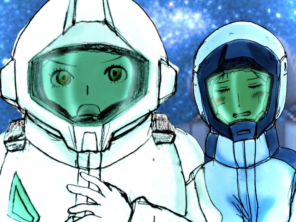 グリプス戦役の三つ巴は、どの陣営も「地球上から人類を排除する」という目的は同じである、ということを、割と最近知りました。なので、今回、ケイン少佐が「人間は、宇宙になどあがらずに、地球の大地に足をつけ」生活すべき、と独白していますが、この考えは、彼の浅はかなキャラクター性を表現したつもりです。今回の部の悪役の一人ですが、これまでの敵に比べて、圧倒的に小物ですね。ケイン少佐は。残念。第４部はテーマカラーが青・白・黒のつもりなので、彼の機体も青くしてみました。せめて機体くらいは、かっこよく見えたらいいな、と思っています笑