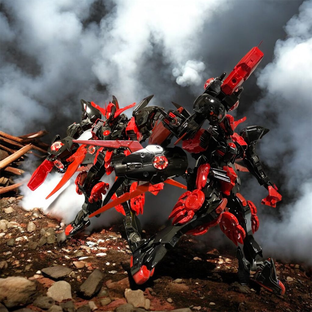 第二形態「複合意識・小」。多大なダメージを負ったベルゼバエルが、内に内包した人の意識に触発されて怪物化！？目玉は高出力レーザーや拡散ビーム砲の発振器に！？