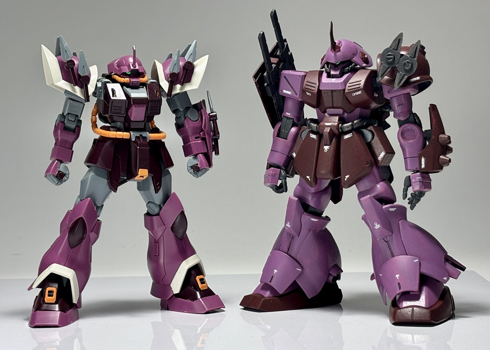 コンセプトのベースになったらしい、イフリート・シュナイドとパシャリ。調色はまぁまぁ、ですかね。