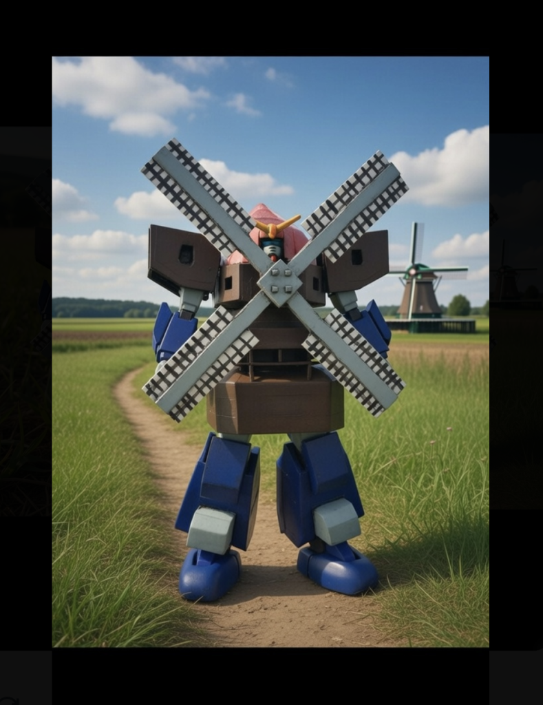 作品名：ネーデルガンダム スクラッチ 1/144<p>AIに背景作ってもらいましたー！</p>
