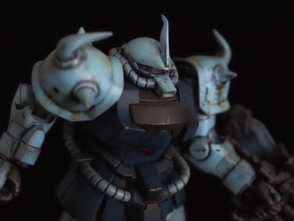 HGUC グフ・カスタム 成形色ウェザリング–4枚目/制作者：navi-create