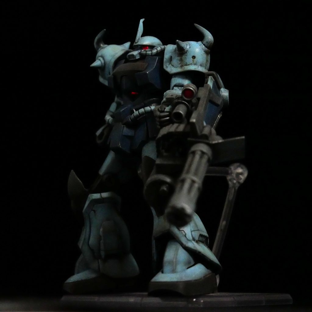 HGUC グフ・カスタム 成形色ウェザリング–2枚目/制作者：navi-create