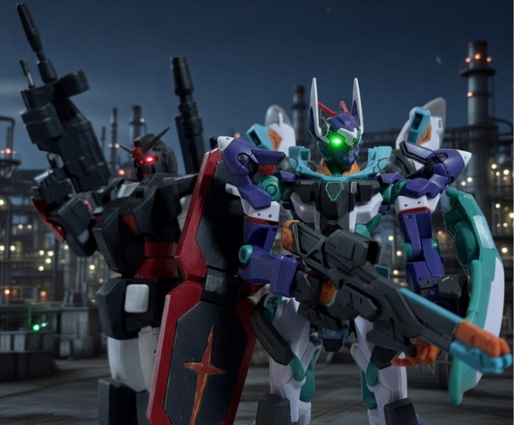 タカ「ニャアン、君はディアブロじゃない。そんなものはまやかしだ」タカのヘビーガンダムとツーショット。