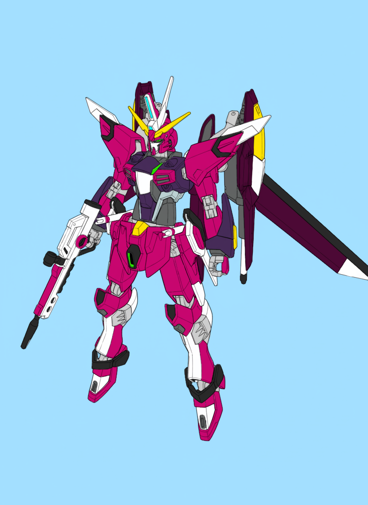 カラーリング案Geminiに線画抽出してもらった後、アイビスペイントで着色