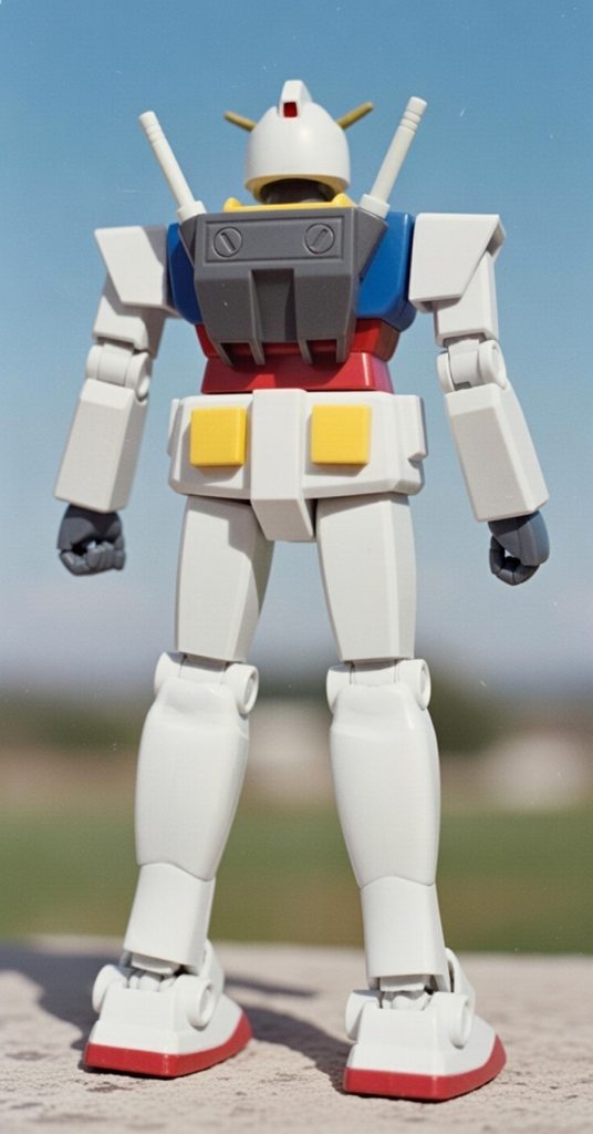 (85年当時を意識して、)ガンダムはコンピューター仕掛けの「サイボットガンダム(元ネタは前年公開の「ゴジラ(84ゴジ)」で使われたサイボットゴジラ)」として展示され最も有名なパビリオンになった。首、両肩、両腕、手、指が自由に動く。腰、脚部、脚は技術的な面から少ししか動かない。あくまで展示物なのでビームライフルやビームサーベル、シールド等の武器はついてない。