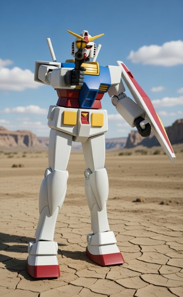 以下デジラマ写真つづく。ビームライフルの構え①。