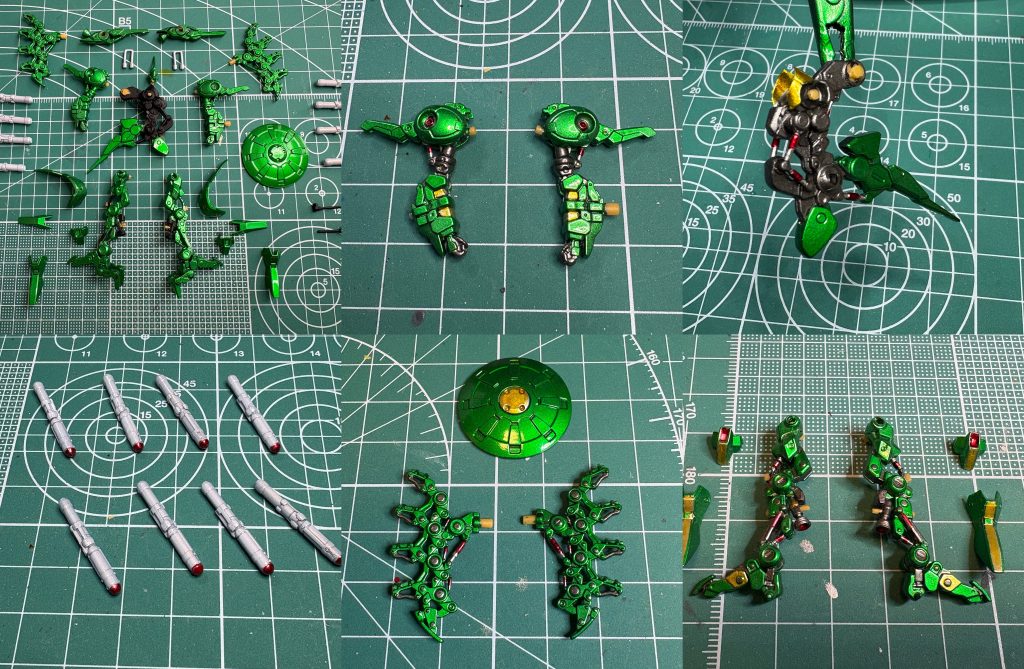 完成前のパーツ一覧です。