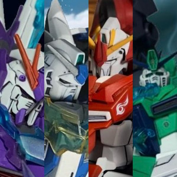 皆様 今年もよろしくお願い申し上げます！・EXPO2025 1/144 RX-78F00/E ガンダム (EX-001 グラスフェザー装備)・HG 1/144 ナラティブガンダム A装備・HG メカニクス 1/550 RX-78GP03 デンドロビウム・オプションパーツセット ガンプラ 05&nbsp;・麒麟丸・カスタマイズウェポンズ(エネルギー武装)・メタモルフォーゼユニット エクスアーマー ホワイトイーグル・メガミデバイス アリス・ギア・アイギス Expansion 高幡 のどかのミキシングです。方向性が定りません😭設定、カラーリングはまだ未定です。コレが完成したら五大神刀を予定してます🙇付録でSEIRYUU、BYAKKO、SUZAKU、GENBUの画像を並べて編集してみました（6枚目）