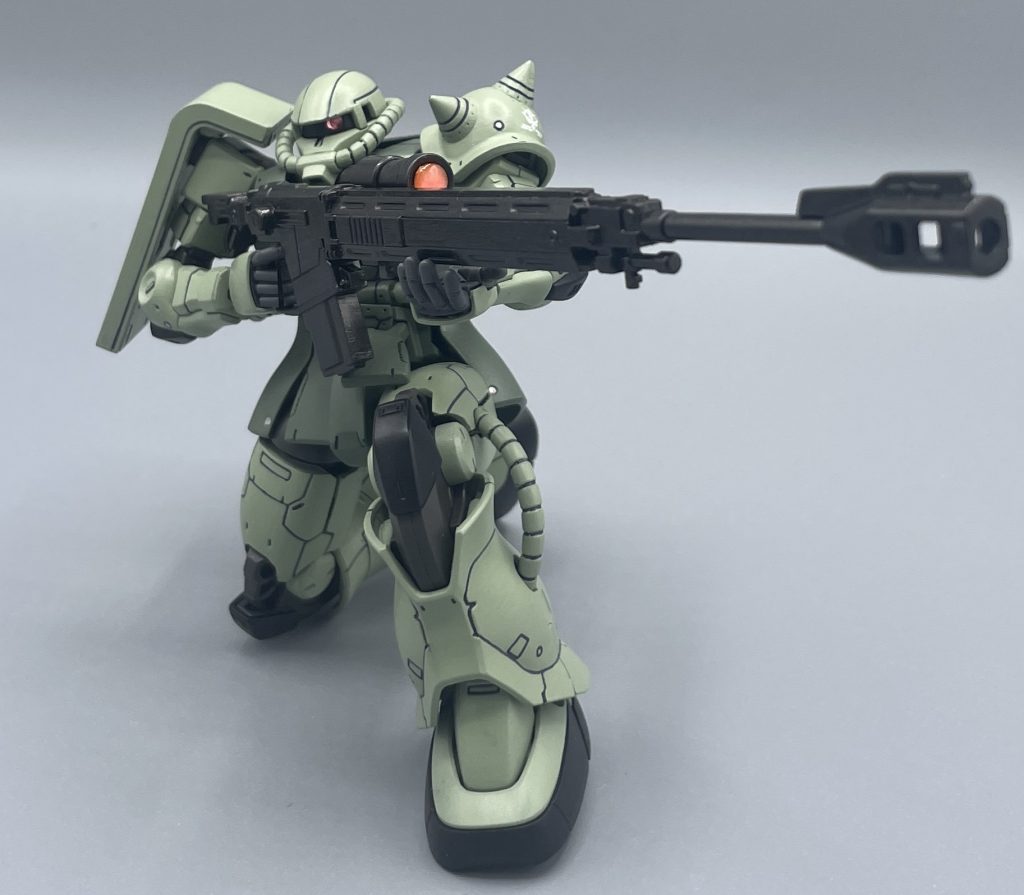 MS用対艦ライフル　ASR-78　これぞ「THE ORIGIN」ならではの武装ですよね。劇中で戦艦に撃ち込んで、中で散弾が炸裂！！内部から戦闘員を攻撃する特殊弾の演出が恐ろしかったのを覚えています。