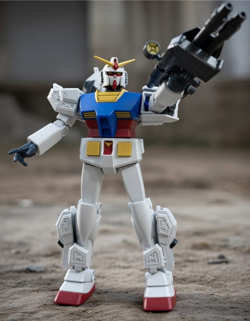 地上戦のイメージで。まさか万博ガンダムの装備がこんなにあっさりフィットするとは夢にも思わなかった。