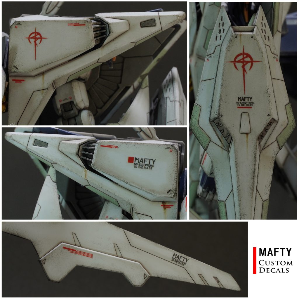 マフティー関連のデカールは自作しています。 また、マフティーは反政府組織ですので型式番号は表に出していません。