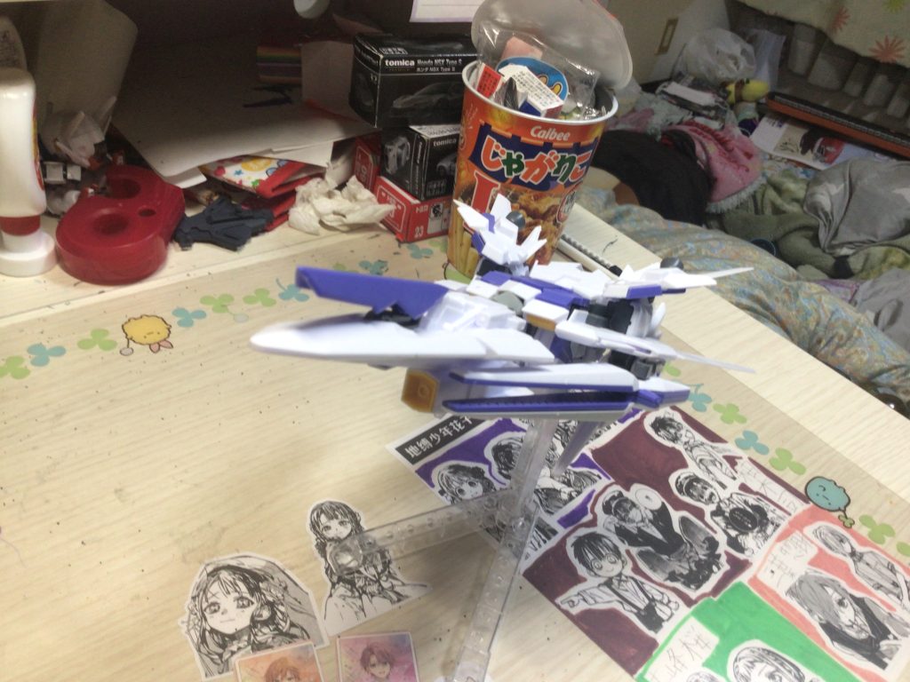 ガンダムユニコーンデルタカイ(ウェイブライダー形態)を撮りました！