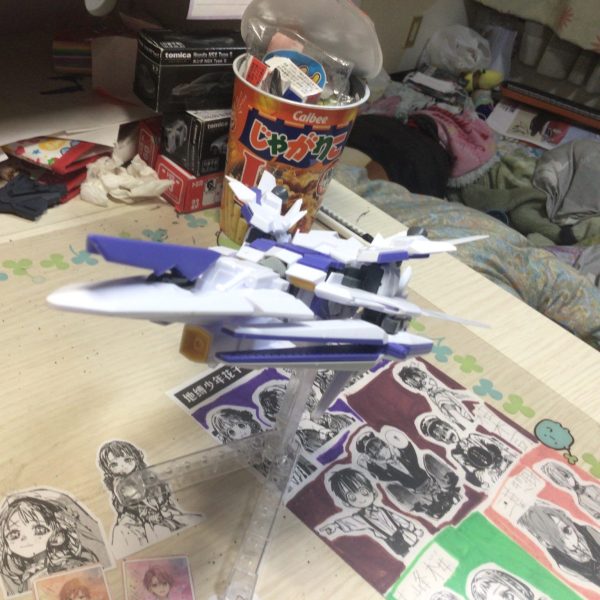 ガンダムユニコーンデルタカイ(ウェイブライダー形態)を撮りました！