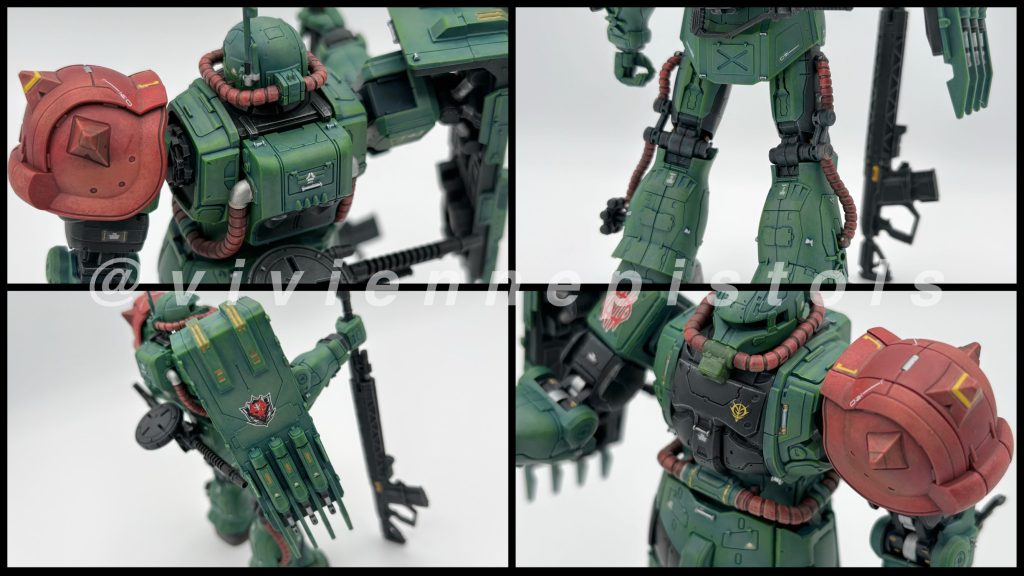 制作工程成形色を活かして今回は、部分塗装とシェードで全塗装風の表現と陰影を付けました。