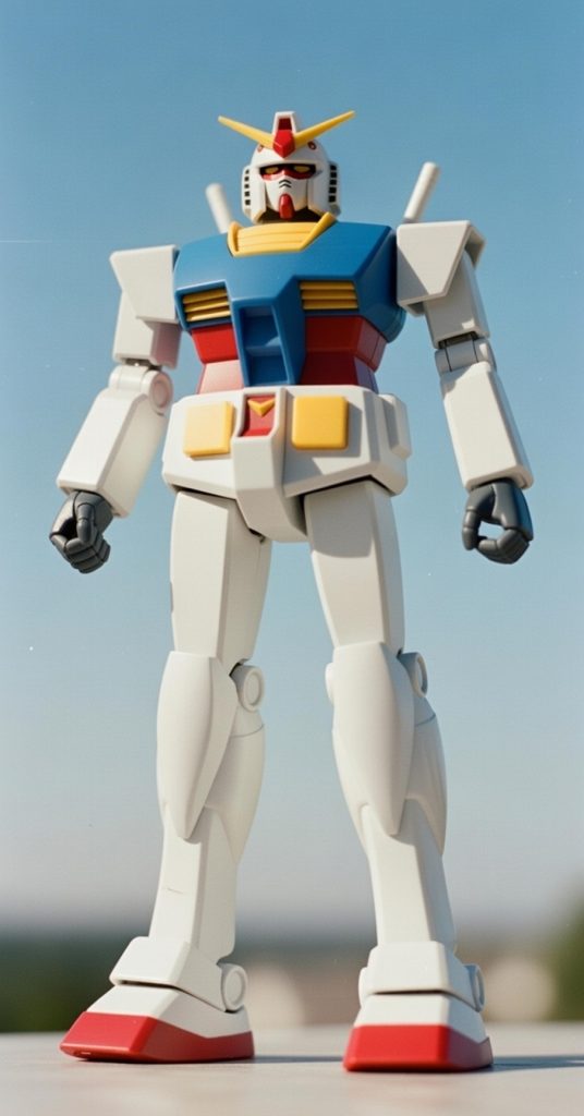 少しの加工のおかげで、デジラマ写真でも「映える」ようになる。ここからのデジラマは1985年のつくば博に「もしも動くガンダム像が展示されていたら?」という体で撮影したものである。