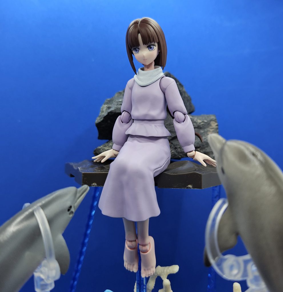 「ありがとうみんな…私の友達を助けてくれて。」海に足を浸かっているからこの時は裸足のはず座っている状態のスカートは換装の利便性のために合わせ目を消してません※FRSティファのキットに裸足パーツはありません