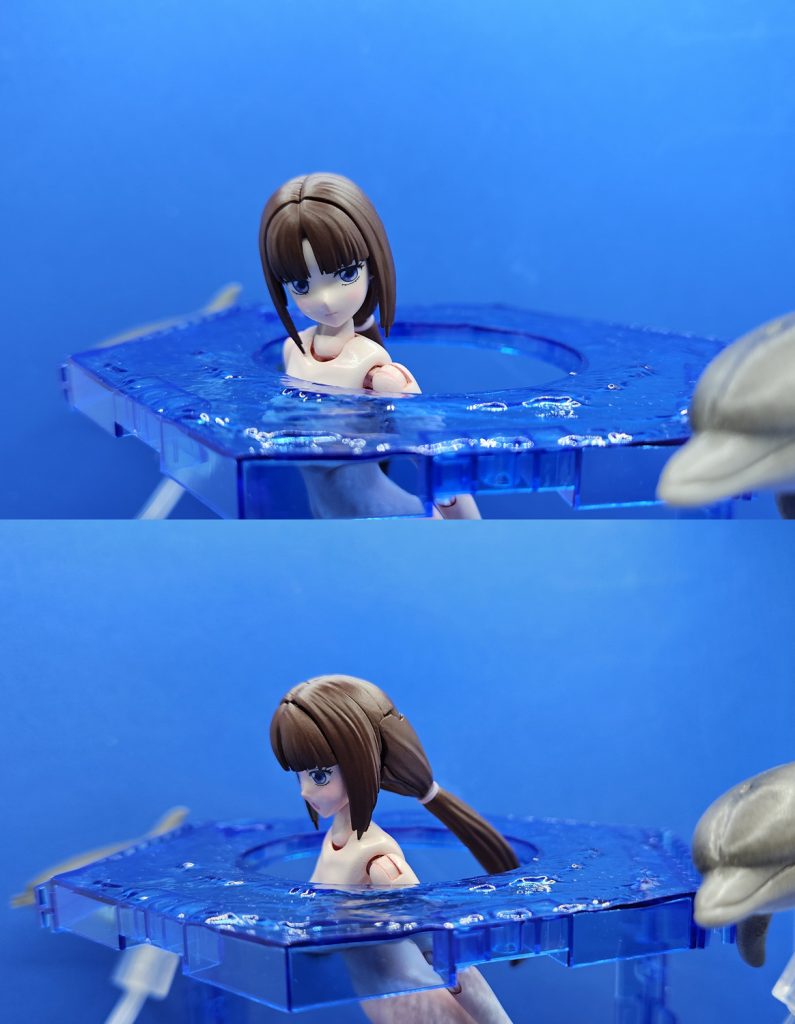 一旦息継ぎしてまた潜るワイのようなその筋の愛好家にはたまらないシーンえ？FRSキットのどこからこの“装備なし”ボディが出てきたって？そりゃ別の美プラキットからに決まってるっしょ中華メーカーなんかエロ方面がまだ無法地帯みたいなのがあって普通なら服の下に隠れるところでもちゃんとディテールが作られたものがある今回は「フォーレストサマー FANTASY GIRLS ヴィヴィアン・ヘイヘ」というものを使用しました