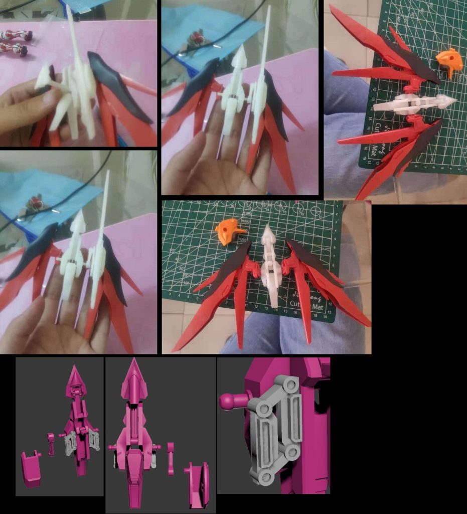 METAL ROBOT魂•エルザ専用デスティニーインパルスガンダムブランシュ改修 改造 重塗 3D PRINT