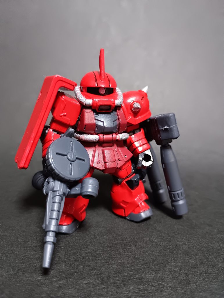 肩のマガジンをザクマシンガンに付けて、シールドを肩に付けてみました！ということで以上です！どうでしたか！なかなか格好良く仕上がっていたと思います！(自己満ですが笑)一応何をミキシングしたか書いておきますね！30弾　シャア専用ザク30弾　Gアーマー13弾　Sガンダム用ブースター10弾　武器セット11弾　武器セットてな感じです！カッコいいと思って下さったら、ドンドンジャンジャン真似してください！笑それでは、今日はここまで！最後までご覧頂きありがとうございました！コメントもよろしくお願いします！&nbsp;