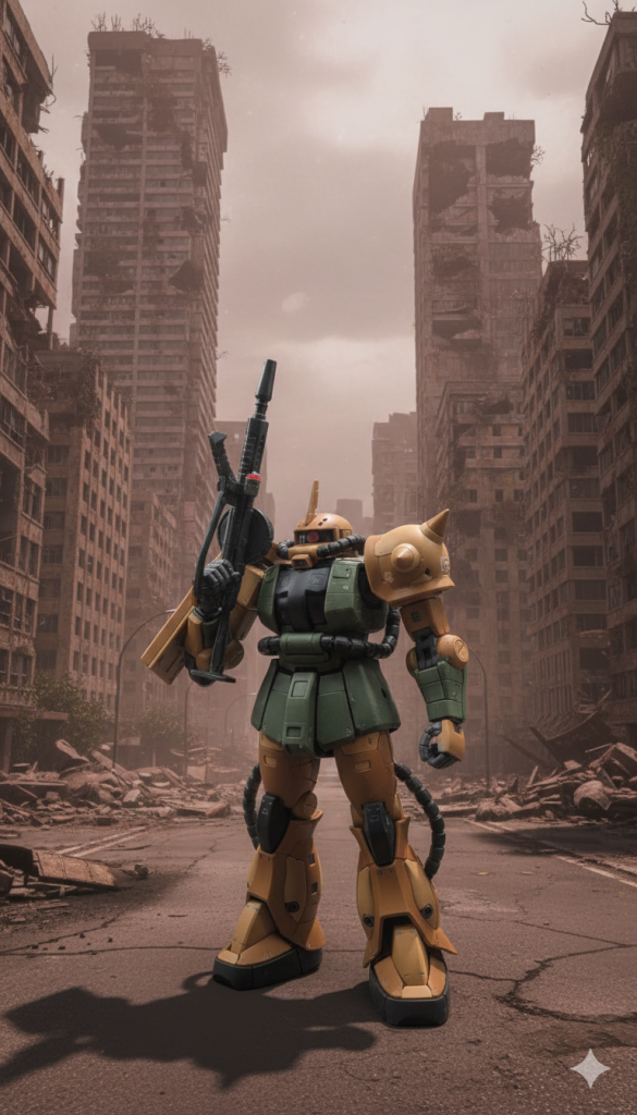 ニューヤークに佇むガルマ専用ザク