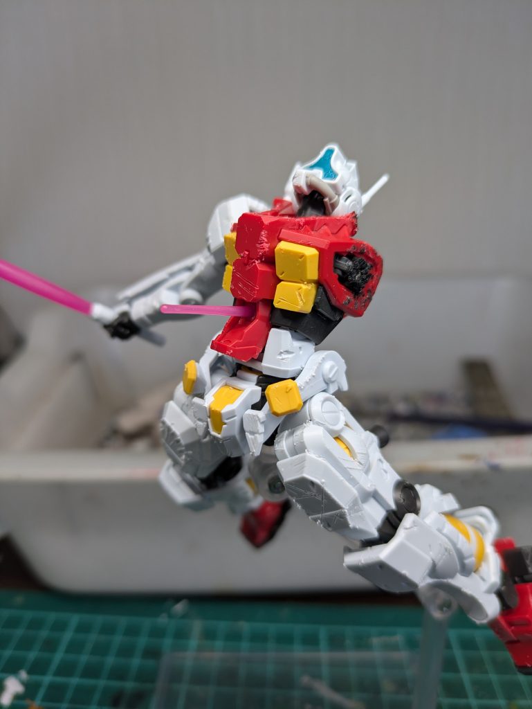 仕上げ前のダメージ加工工程