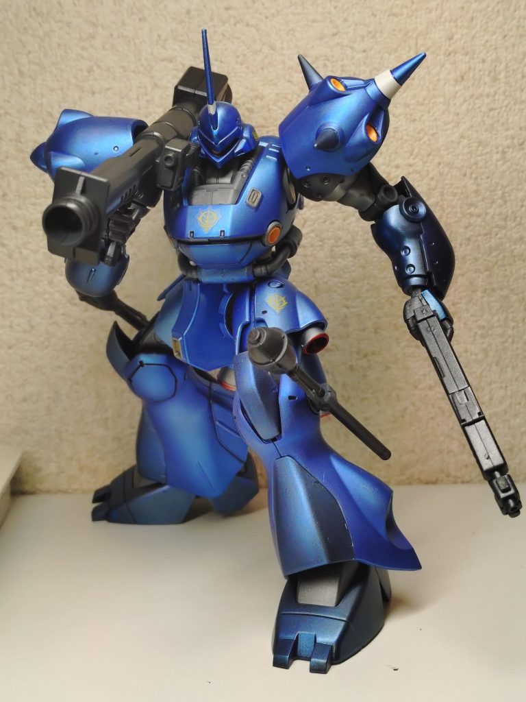 幾つかの塗装候補で非常に悩みましたが、メタリックのつや消しを選びました。テカテカ光沢も似合いそうでしたが、より地上兵器っぽさを出してみようかと。