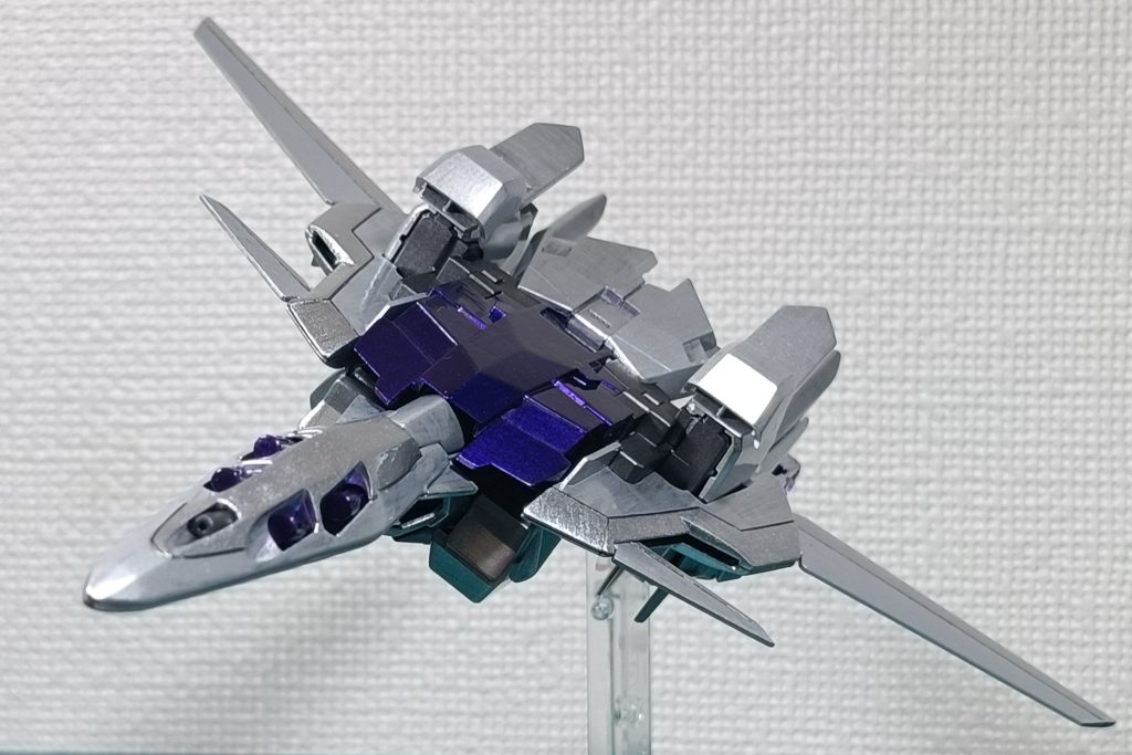 ってことで以上、デルタプラスのウェイブライダーでした。この形態に惚れて制作開始したので、MS形態はナシです。気が向いたらそっち用のパーツ塗るのもアリかも…。最後までご覧頂きましてありがとうございます(gundam-kao3)