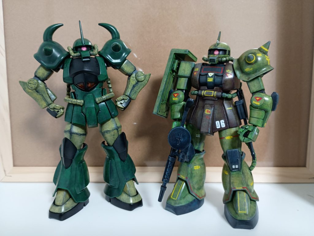 こちらはリバイブ版ですがグフのリアルタイプカラーも作製途中です✨️✨️