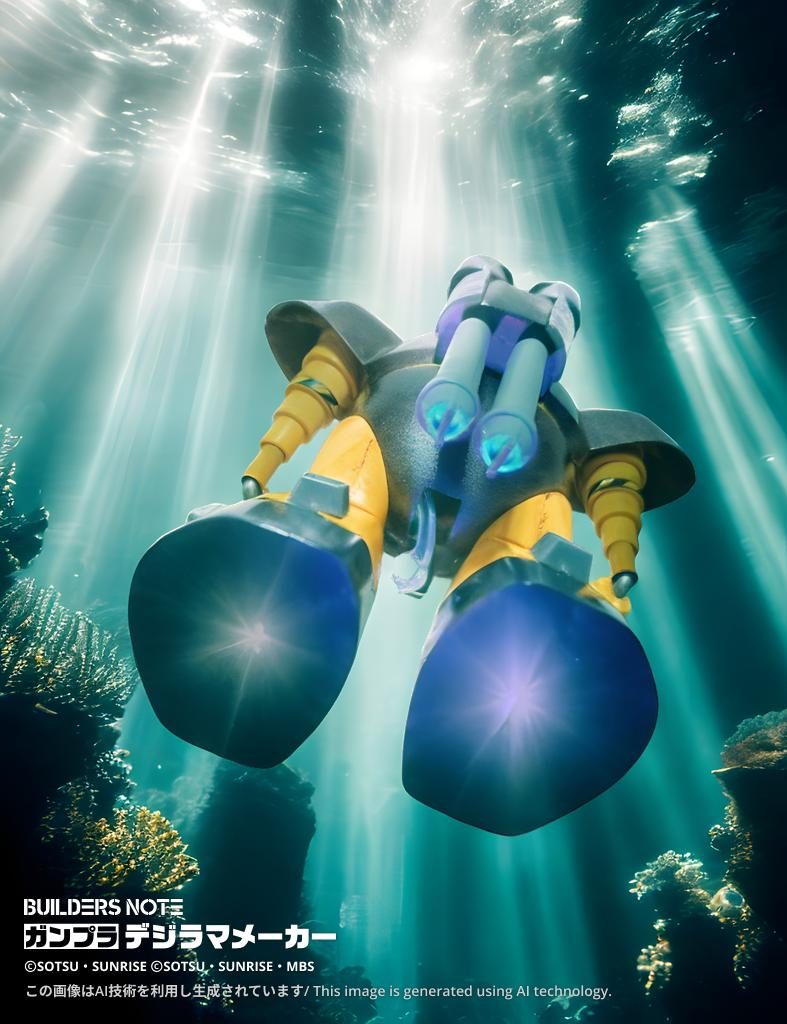 載せ忘れｗｗ海洋コロニー内を魚の様に自由に泳ぐコウとゴッグ。デジラマメーカーが気使って足裏光らせてくれました(*^^*)ｗｗｗ