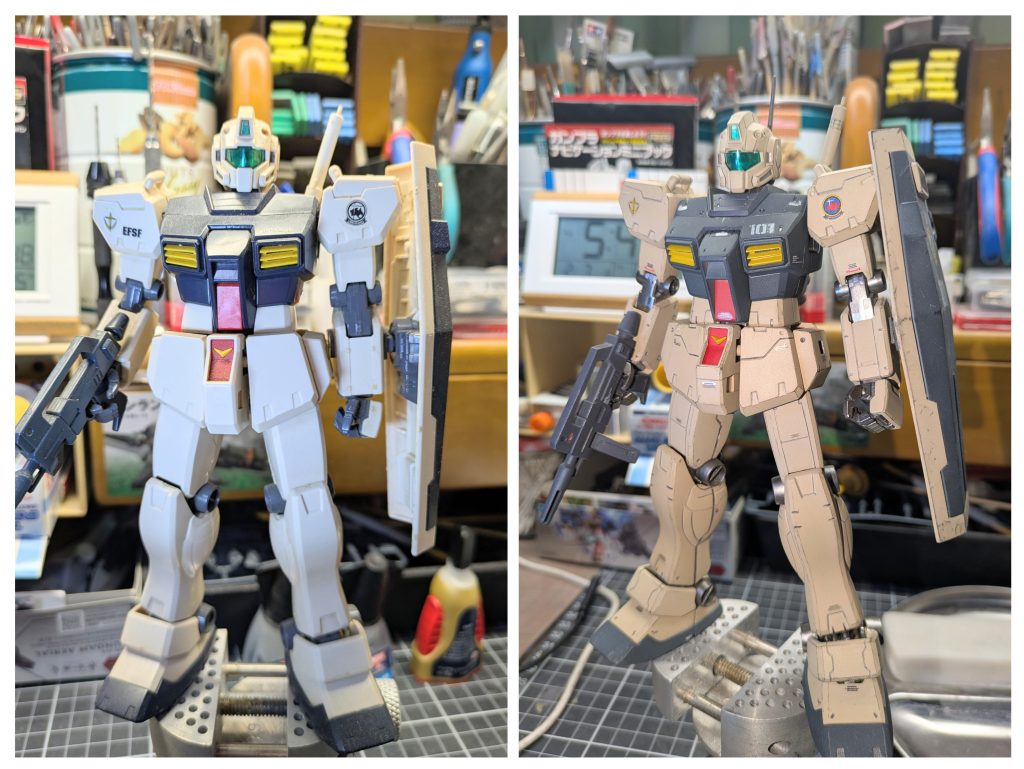 こちらはビフォーアフターです✨️ディテールアップがおわかり頂けるかと。カラーリングも少し濃くなったことで少しアウトドア派(笑)になって凛々しくなった印象😏👍️