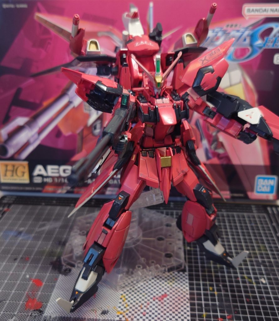 ハイマットバーストスキュラもないため、ジャスティスみたく一斉射撃できる仕様にしてみましたイージスのビームライフルが好き