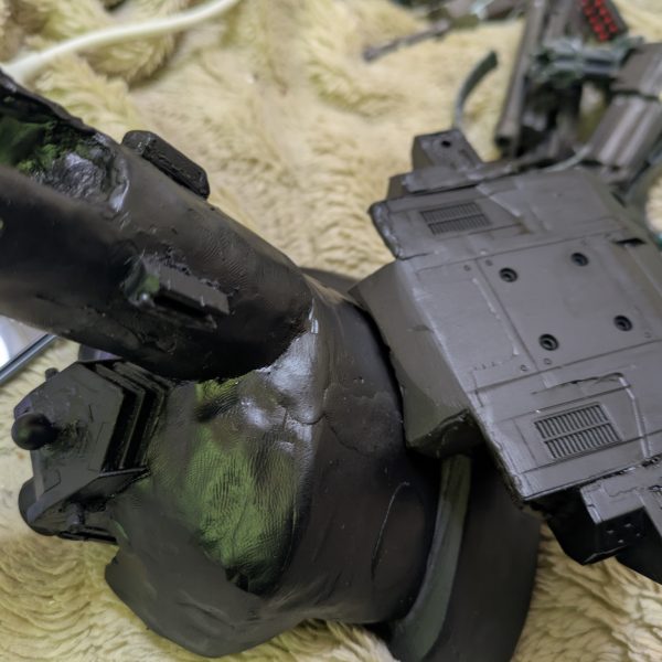 ザメル風モビルスーツ塗装前の初の黒サフ