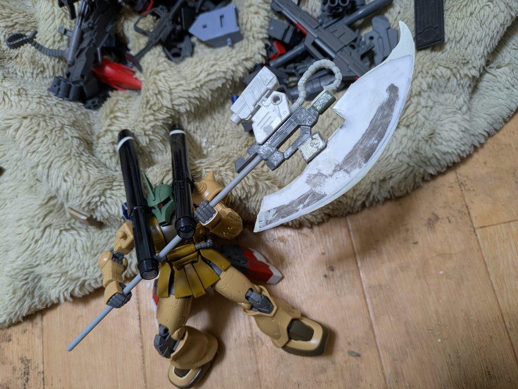 作品名：シュツルムガルス風ザクをつくりたい‼️‼️〜構想〜<p>簡単に全体の仮構想✨️ 腰裏側にシナンジュのバックパック‼️ バックパックはガンタンクの胴体の前後モナカの内の後方側を‼️ 肩に取り付けるガンタンクのバックパックに取り付ける予定の砲台？砲身？2つはボールペンの空になった [&hellip;]</p>
