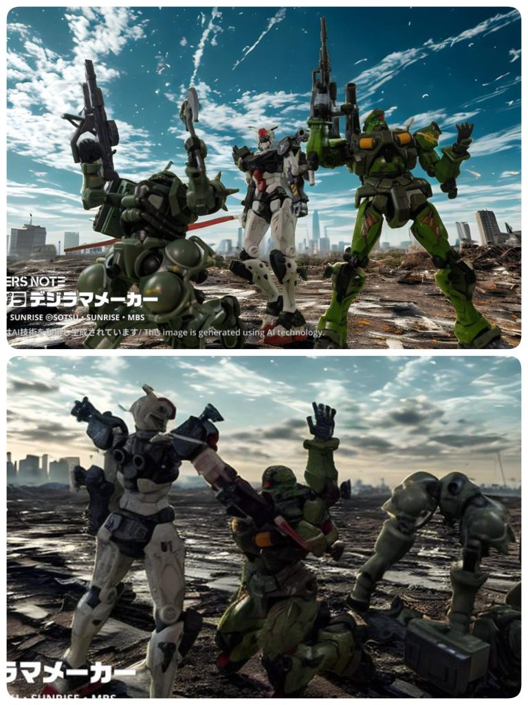 U.C.008Xアルテイシア・ジオンが成立しても地球は荒廃の一途を辿っていた…アースジオン帝国兵「ヒャッハー！連邦なんてチ◯ポだ！」アースジオン帝国兵「ジオン様に逆らうとこうなるのだ！！」01ガンダムP「おいコラ…」　〜しばらくして〜　アースジオン帝国兵「ご、ごめんなさ〜い！僕たち連邦大好き！！」　無論、旗色がいい奴にあっさり裏切る奴は信用ならないのでバッサリ処されたのは言うまでもない。