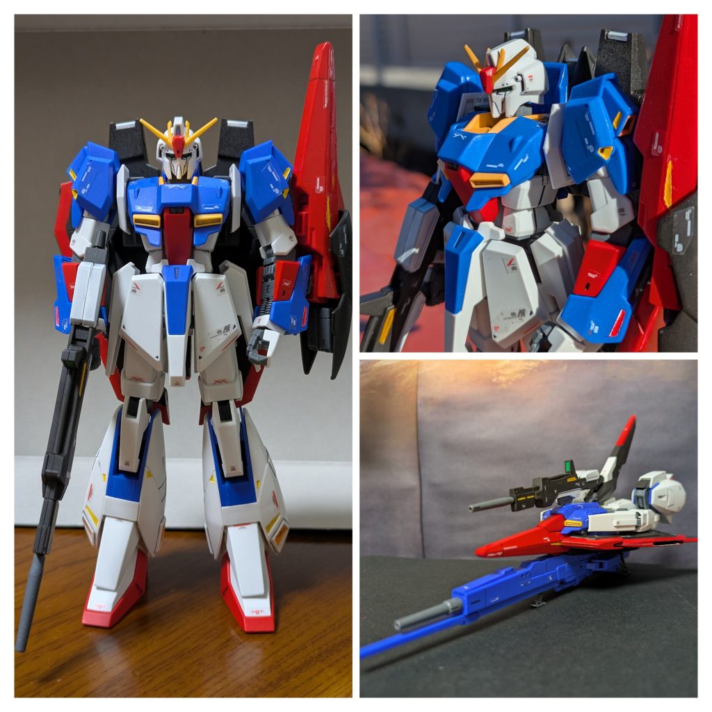 頭の可動域が狭かったので、首は延長せず（技術がないので…w）周りの黄色い部分を1mm削り低くしました。Zガンダム…本当にカッコよすぎる…！！&nbsp;