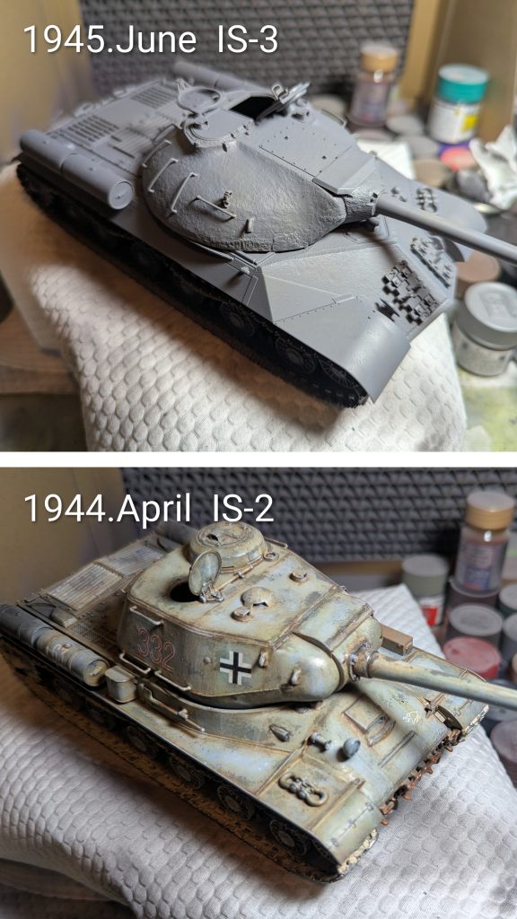 作品名：花粉症、すごいすねっ🤧<p>6年前に作ったIS-2とIS-3を見比べております🐱 1944年春に初戦を飾るIS-2重戦車、正面装甲120mm、鋳造製の砲塔前面160mmとカッチカチ✨ 前を向いていればⅣ号やパンターの砲撃をカンカンと面白いように弾き [&hellip;]</p>
