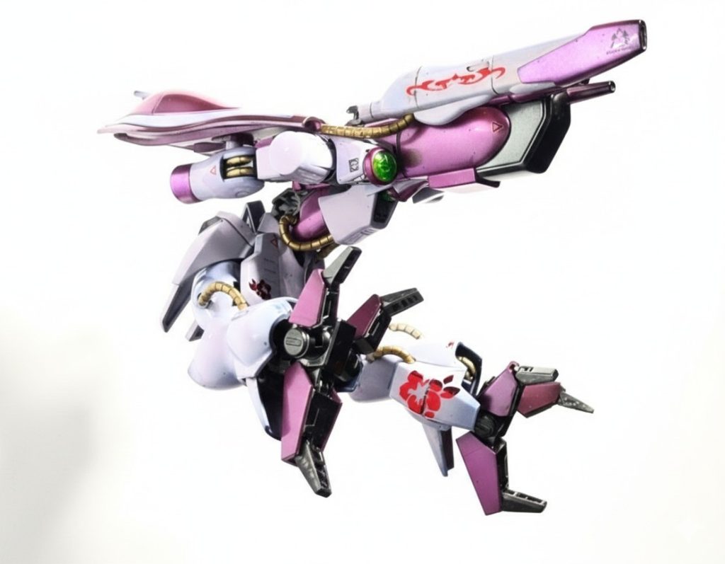 ガブスレイもガザCも、この飛行形態が好きです✨Zシリーズから始まる可変飛行形態はどれもカッコ良くてたまりません🤤猛禽を思わせる鉤爪付きの足にズキュンされました(zaku-kao6)