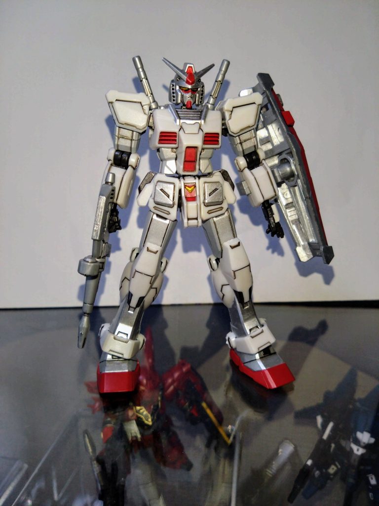 水性ホビーカラーとMr.カラーを筆塗りで部分塗装し、半光沢トップコートで仕上げました。